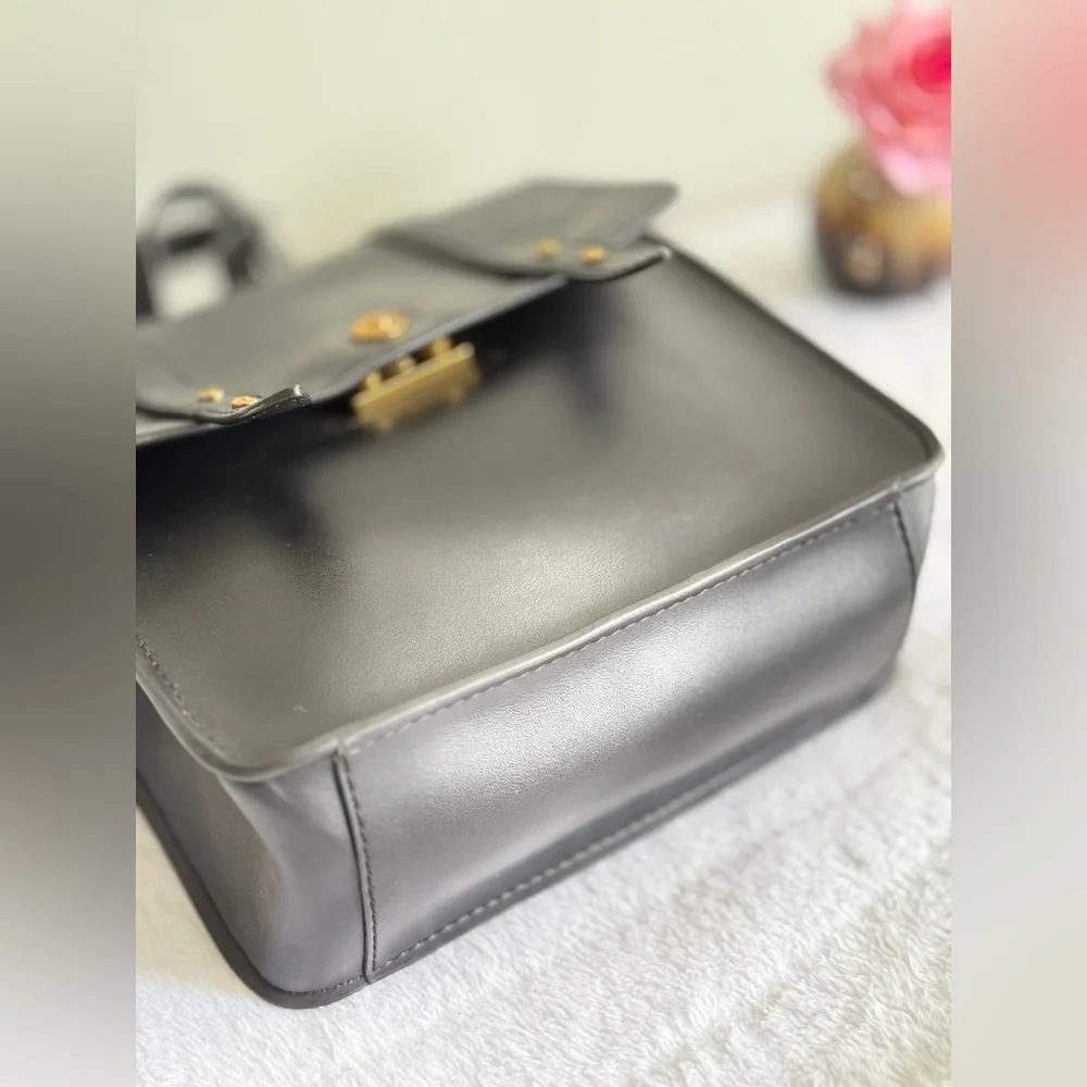 Anne Klein Black Ava Structured Backpack Bag